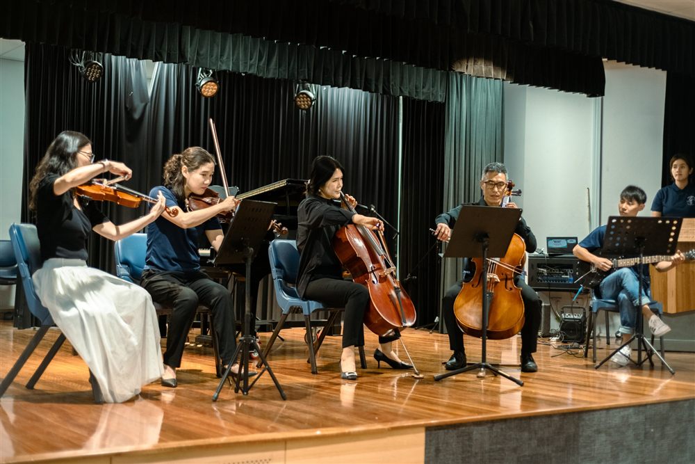 String ensemble performing on stage
