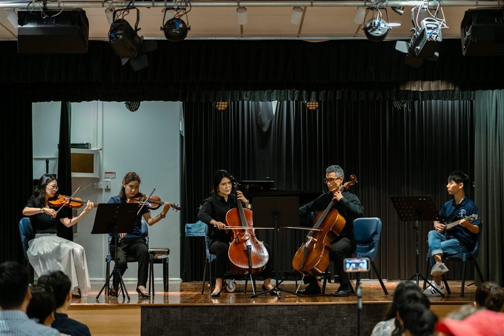 Chamber ensemble performing together
